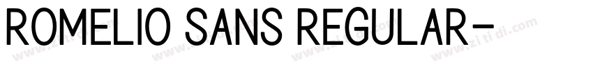 Romelio Sans Regular字体转换